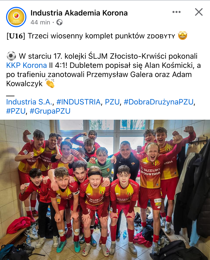 Wygrana z Kkp Korona 